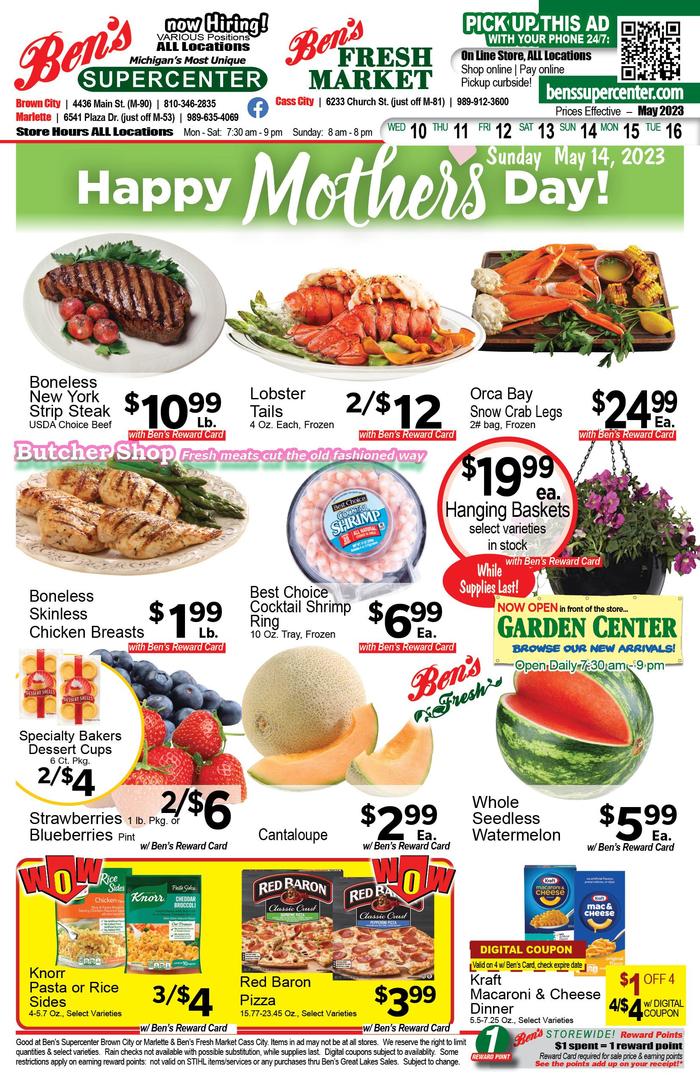 Ben S Supercenter Cass City Ad Specials