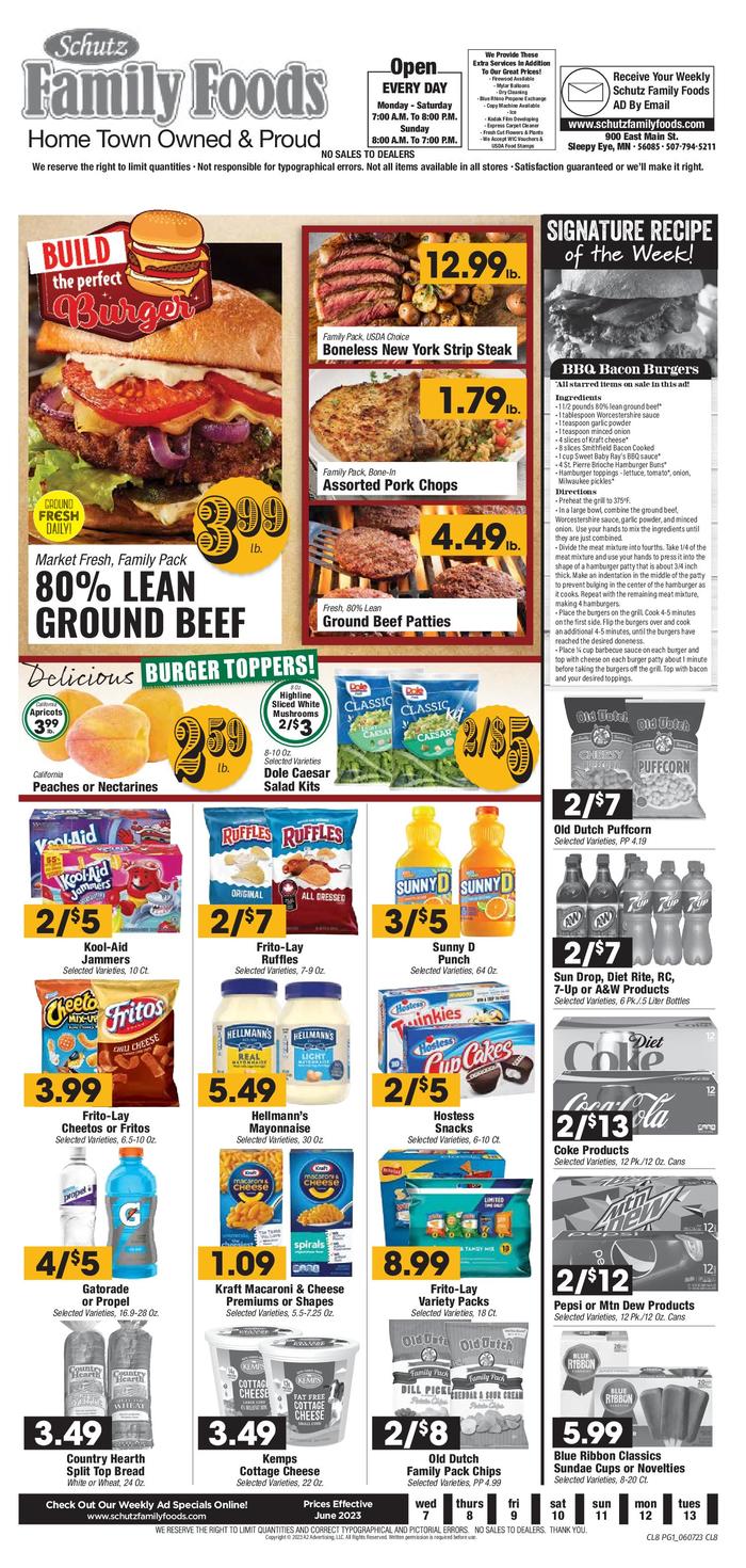 Schutz Family Foods Ad Specials