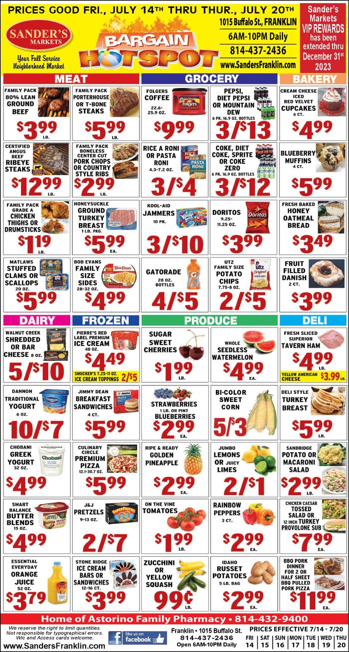 Sander's Markets Franklin Ad Specials