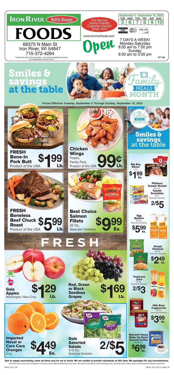 Iron River Foods STORE 13180401 Ad Specials