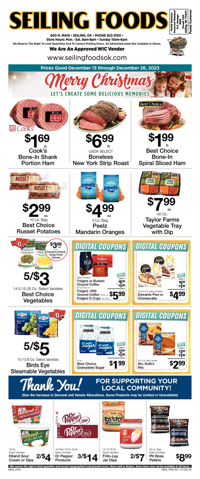 Seiling Foods Ad Specials