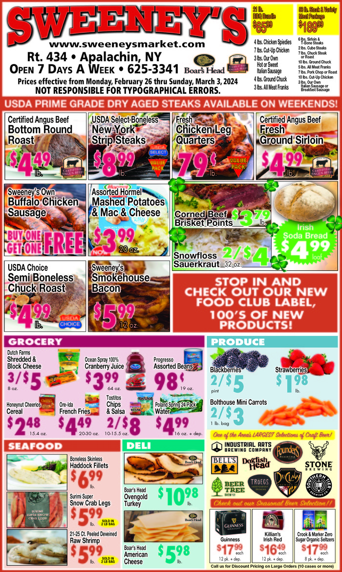 Sweeney's Market | Ad Specials