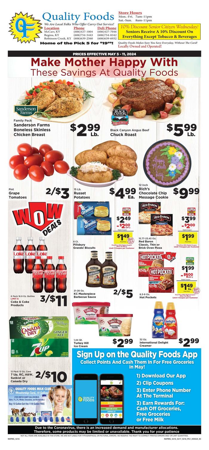 Quality Foods - Robinson Creek | Ad Specials