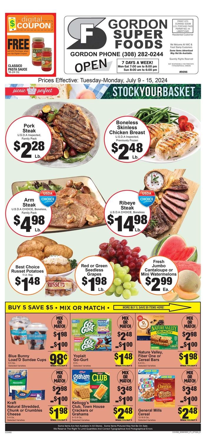 Gordon Super Foods Ad Specials