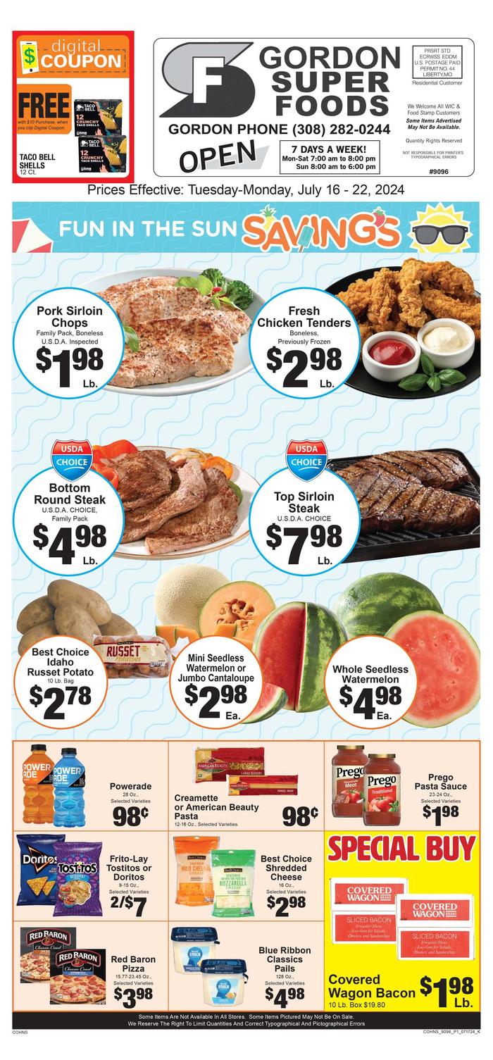 Gordon Super Foods Ad Specials