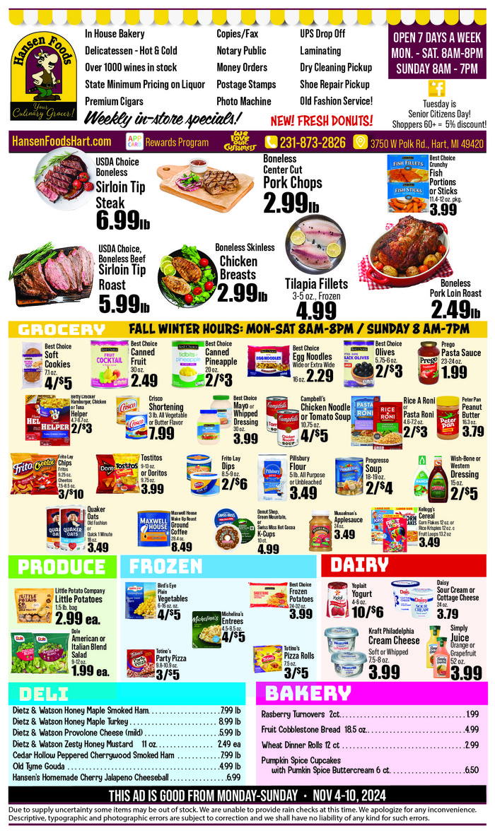 Hansen Foods | Ad Specials